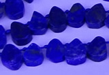 CTD3862 Top drilled 8*10mm - 10*12mm freeform lapis lazuli beads