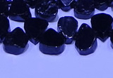 CTD3864 Top drilled 8*10mm - 10*12mm freeform black tourmaline beads