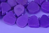 CTD3872 Top drilled 10*12mm - 14*16mm freeform kunzite beads