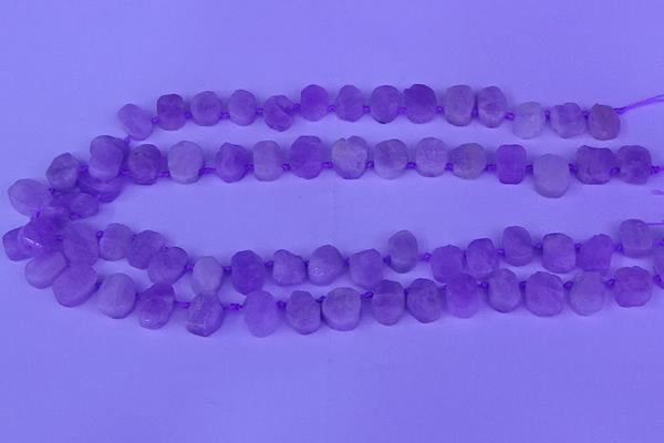 CTD3886 Top drilled 8*10mm - 10*14mm freeform kunzite beads