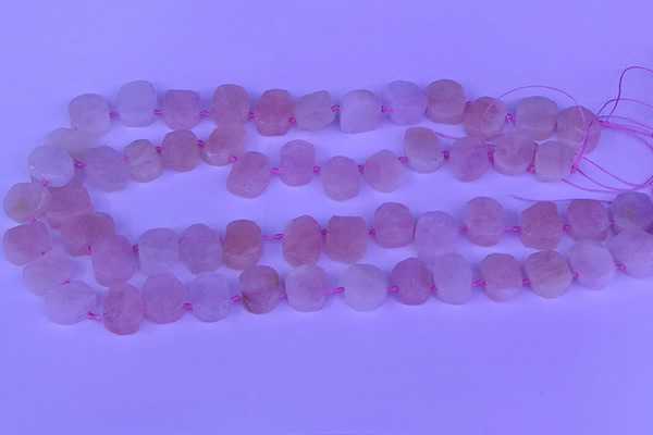 CTD3891 Top drilled 12*16mm - 13*17mm freeform morganite beads