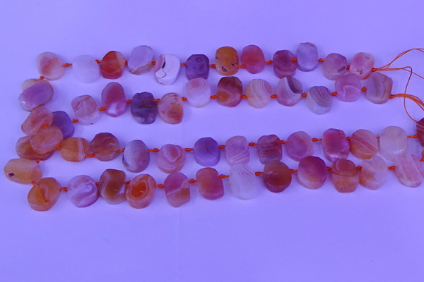 CTD3893 Top drilled 12*16mm - 13*18mm freeform red Botswana agate beads