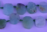 CTD3894 Top drilled 10*12mm - 10*14mm freeform Australia chrysoprase beads