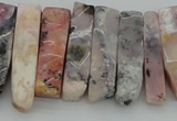 CTD395 Top drilled 8*18mm - 10*50mm wand pink opal gemstone beads