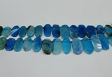 CTD4006 Top drilled 14*22mm - 22*42mm freeform agate gemstone beads