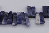 CTD401 Top drilled 4*15mm - 6*20mm sticks sodalite gemstone beads