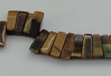 CTD402 Top drilled 4*15mm - 6*20mm sticks yellow tiger eye beads