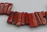 CTD403 Top drilled 4*15mm - 6*20mm sticks red jasper beads