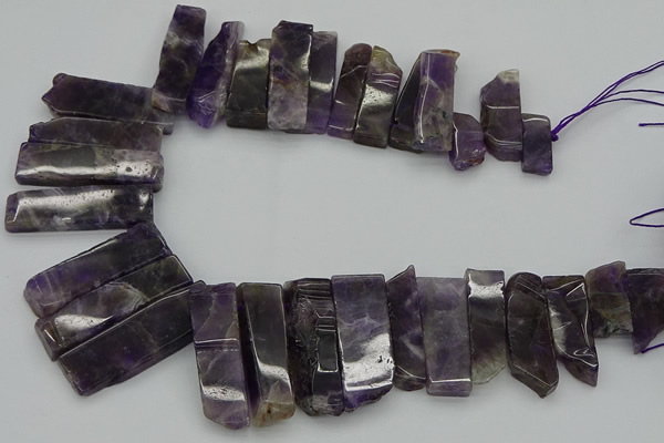 CTD406 Top drilled 10*25mm - 15*50mm sticks amethyst beads