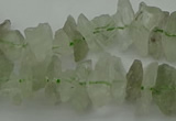 CTD410 Top drilled 4*8mm - 6*15mm nuggets green quartz beads