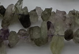 CTD413 Top drilled 4*8mm - 6*15mm nuggets green quartz beads