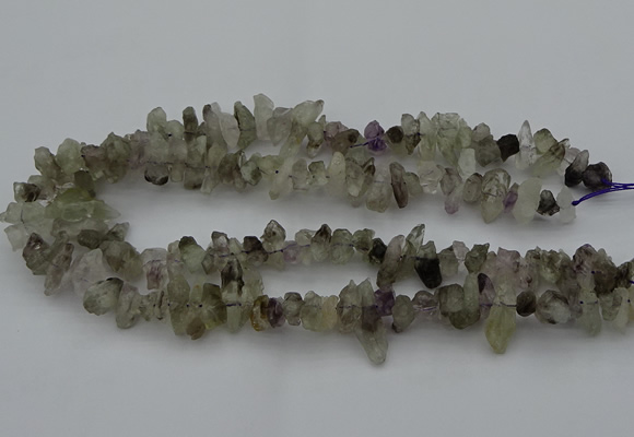 CTD413 Top drilled 4*8mm - 6*15mm nuggets green quartz beads