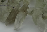 CTD415 Top drilled 8*25mm - 12*40mm nuggets green quartz beads