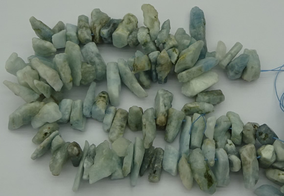 CTD422 Top drilled 10*20mm - 18*35mm nuggets aquamarine beads