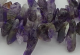 CTD424 Top drilled 4*8mm - 6*15mm nuggets amethyst beads