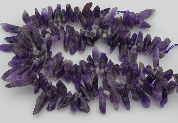 CTD426 Top drilled 6*15mm - 8*25mm nuggets amethyst beads