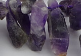 CTD427 Top drilled 8*25mm - 12*40mm nuggets amethyst beads