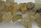 CTD428 Top drilled 8*12mm - 13*18mm nuggets golden rutilated quartz beads