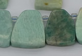 CTD446 Top drilled 20*25mm - 25*28mm freeform amazonite beads