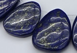 CTD457 15.5 inches 25*30mm - 35*45mm freeform lapis lazuli beads