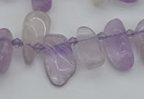 CTD478 Top drilled 10*15mm - 15*35mm freeform amethyst beads