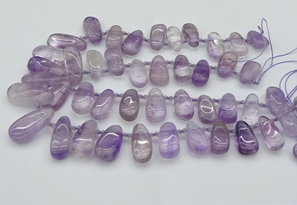 CTD481 Top drilled 10*22mm - 15*45mm freeform amethyst beads