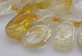 CTD482 Top drilled 10*22mm - 15*45mm freeform citrine beads