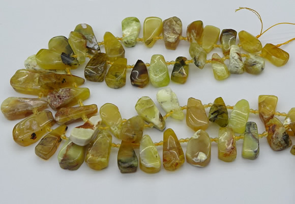 CTD487 Top drilled 10*22mm - 15*45mm freeform yellow opal beads