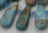 CTD491 Top drilled 10*22mm - 15*45mm freeform apatite beads