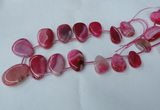 CTD500 Top drilled 20*30mm - 30*40mm freeform agate beads