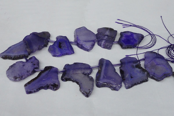 CTD520 Top drilled 20*30mm - 30*45mm freeform agate beads