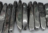 CTD529 Top drilled 10*25mm - 10*60mm wand plated agate beads