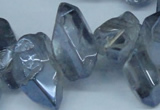 CTD544 Top drilled 10*15mm - 15*30mm nuggets plated quartz beads