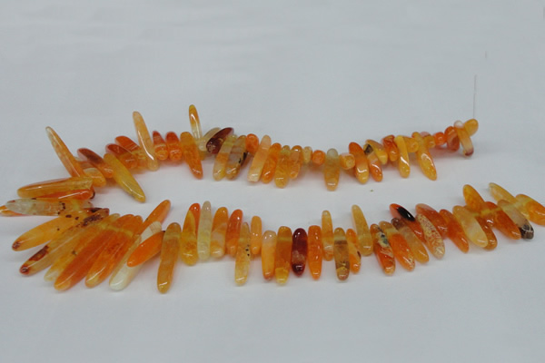 CTD584 Top drilled 6*20mm - 6*45mm wand agate gemstone beads