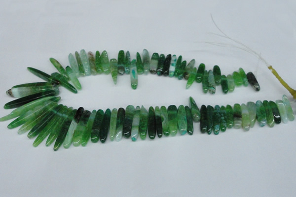 CTD586 Top drilled 6*20mm - 6*45mm wand agate gemstone beads