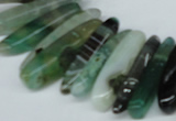 CTD588 Top drilled 6*20mm - 6*45mm wand agate gemstone beads