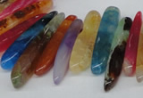 CTD590 Top drilled 6*20mm - 6*45mm wand agate gemstone beads