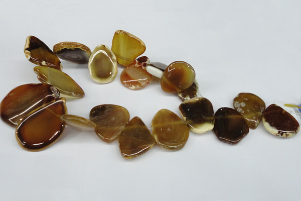 CTD611 Top drilled 25*30mm - 34*45mm freeform agate gemstone beads