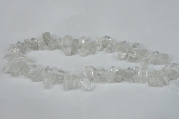 CTD624 Top drilled 8*15mm - 10*25mm faceted nuggets white crystal beads