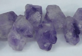 CTD630 Top drilled 8*12mm - 18*25mm faceted nuggets amethyst beads