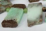 CTD638 Top drilled 15*25mm - 20*40mm freeform australia chrysoprase beads