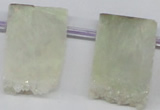 CTD651 Top drilled 15*25mm - 25*40mm freeform plated quartz beads