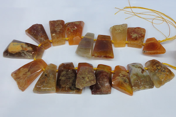 CTD657 Top drilled 25*40mm - 30*55mm freeform agate beads