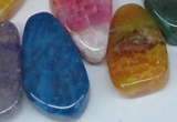 CTD690 Top drilled 18*25mm - 28*40mm freeform agate gemstone beads