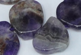 CTD691 Top drilled 18*25mm - 30*40mm freeform amethyst gemstone beads