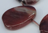 CTD700 Top drilled 30*40mm freeform agate gemstone beads