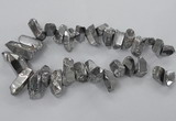 CTD781 Top drilled 8*18mm - 15*35mm nuggets plated quartz beads