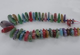 CTD793 Top drilled 15*25mm - 25*40mm freeform agate gemstone beads