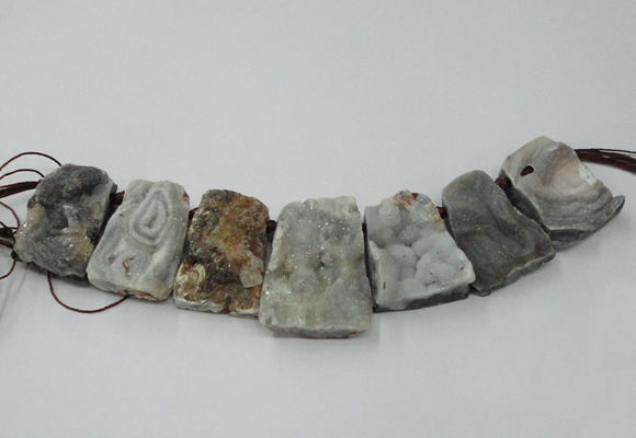 CTD822 Top drilled 20*30mm - 35*45mm trapezoid agate beads