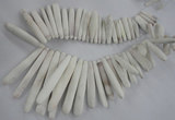 CTD827 Top drilled 5*20mm - 10*80mm stick sea urchin shell beads